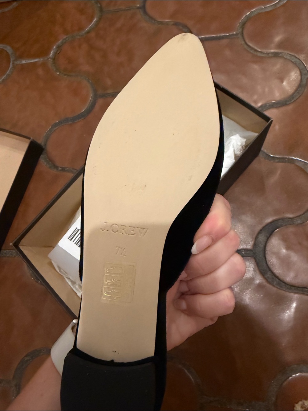 NIB J Crew Velvet Loafer Mules in Black - Picture 3 of 4